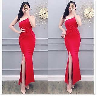 Đầm dạ hội xẻ tà thiết kế cách điệu