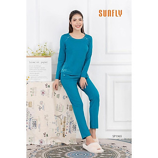SP1965 ĐỒ BỘ MẶC NHÀ COTTON ÁO DÀI QUẦN DÀI