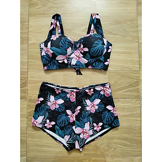 Đồ Bơi Đồ Tắm Biển Bikini 2 Mảnh Quần Cạp Cao