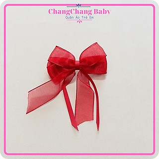 Kẹp tóc hình nơ ren đỏ nổi bật, kẹp tóc hàn quốc cho bạn gái