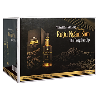Rượu Lá Sâm Ngọc Linh Thùng 12 chai