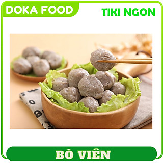 Bò Viên Gân 1kg (Tặng kèm tương ớt, tương cà) Doka Food bò viên loại ngon phần thịt giòn dai chuẩn vị