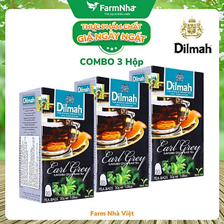 Trà Dilmah Earl Grey (Trà Bá Tước) túi lọc 30g 20 túi x 1.5g - Tinh hoa trà Sri Lanka
