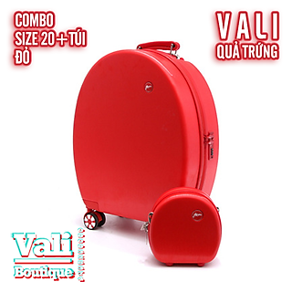 Combo Vali quả trứng size 20 + túi đeo chéo size 10 - Nhiều màu