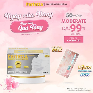 Khẩu Trang Y Tế Chất Lượng Cao, Kháng Khuẩn, Chống Bụi Mịn, Màu Trắng, 3 Lớp, Bảo Vệ Tối Ưu - (50 cái/ hộp)