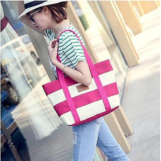 túi khoác vai tote sọc ngang