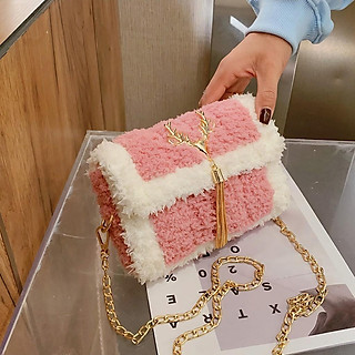 Túi Handmade Tự Đan Lông Xù - Phụ Kiện Đan Túi