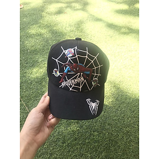 Nón kết bé trai hình người nhện màu đen siêu hot - PP10124SD