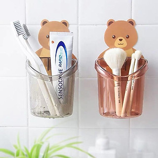 Cốc Đựng Bàn Chải Hình Gấu Siêu Dính