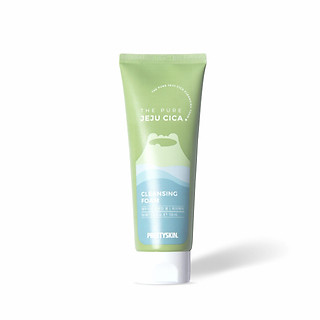 Combo sữa rửa mặt rau má và tẩy da chết rau má Jeju cica Prettyskin ( 2 sản phẩm)