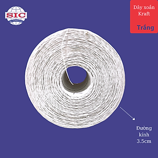 SET 2KG DÂY XOẮN GIẤY MÀU TRẮNG (ẢNH THẬT)