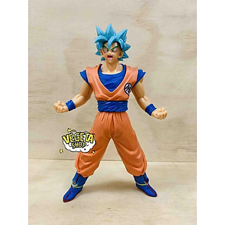Mô hình Dragon Ball Super - Mô hình Songoku Son Goku Super Saiyan God SSJ - Goku tóc xanh vận nội công - Cao 18cm