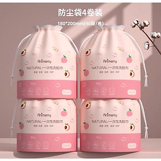 KHĂN LAU MẶT DÙNG 1 LẦN 100% BÔNG TỰ NHIÊN CUỘN KHĂN GIẤY LAU MẶT ĐA NĂNG KHĂN KHÔ TẨY TRANG Animerry