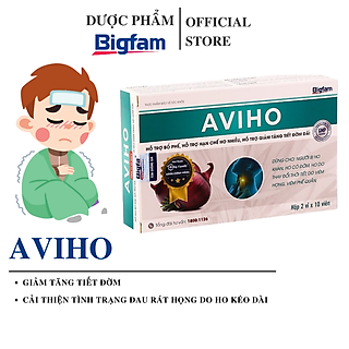 Viên uống bổ phế, giảm ho, giảm đờm AVIHO BIGFAM thành phần thảo dược (Hộp 2 vỉ x 10 viên)
