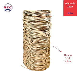 1KG DÂY XOẮN GIẤY MÀU NÂU (ẢNH THẬT)