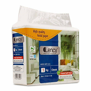 Khăn giấy lụa Lency gói 1 kg tiết kiệm ( 2 lớp )