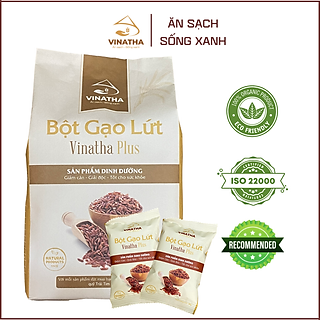Bột Gạo Lứt Thực Dưỡng Vinatha Plus - Tiêu Mỡ Cải Thiện Sức Khỏe 24 gói nhỏ 40 gram