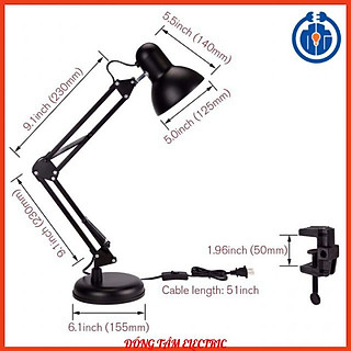 Đèn bàn học kỹ sư vừa kẹp vừa đế + bóng led siêu sáng