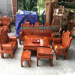 Bộ Bàn Ghế Âu Á Chương Cuốn Thư Gỗ Sồi Nga