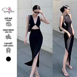 Đầm Body Sát Nách Hở Lưng, Đầm Body Xoắn Hở Ngực (SN001)