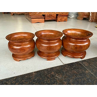 Bát nhang, lư hương gỗ  hương cao cấp 12-14 cm