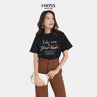 Áo thun nữ thời trang HNOSS form body in chữ "Take to heartin HNATH028