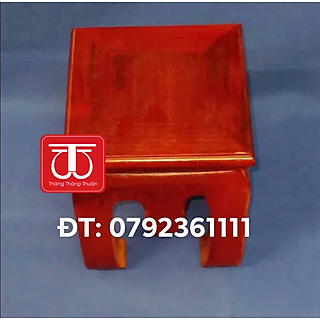 Đôn vuông kê tượng gỗ hương.Kích thước: 20,18,14,12cm* cao10cm