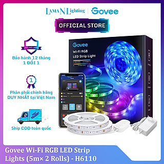 Dây đèn LED Govee Wi-Fi RGB LED Strip Lights H6110 | Đèn led đa năng dán tường, DIY, cảm ứng nhạc