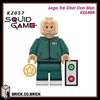 Đồ Chơi Lắp Ráp Sáng Tạo Squid Game Trò Chơi Con Mực Minifigure KDL808 Lính Tam Giác Búp Bê Oh Il Nam Gi