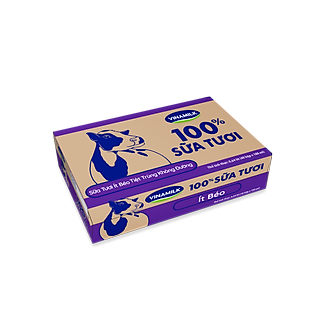 Thùng 48 HỘP SỮA TƯƠI TIỆT TRÙNG VINAMILK 100% TÁCH BÉO KHÔNG ĐƯỜNG 180ML