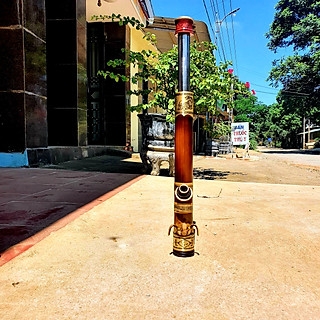 Điếu  rút  tre gai bọc  đồng  dài 45cm