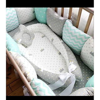 Nệm Nôi Thông Minh Kèm Gối Cho Bé - Nôi ngủ sơ sinh cho bé