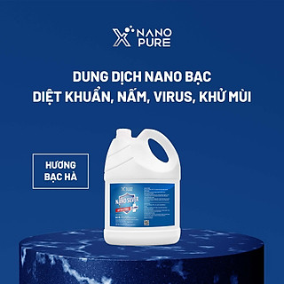 Dung Dịch Nano Bạc Nano Xpure Nano Silver 35ppm  Dung Tích 1L / Dung Tích 5L-Hương Bạc Hà-Diệt khuẩn, khử mùi–Nano Bạc AHT Corp