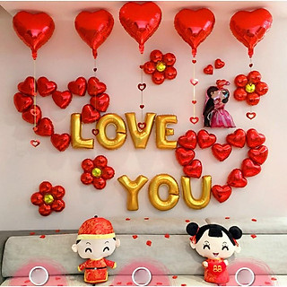 Bộ Trang Trí Cô Dâu, Chú Rể Chữ Love You