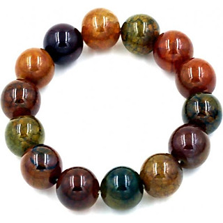 Vòng tay chuỗi hạt đá vân rồng 14 ly 14 hạt 196mm