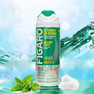 Bọt cạo râu hương bạc hà Figaro Shaving Foam 400ml tặng kèm móc khóa