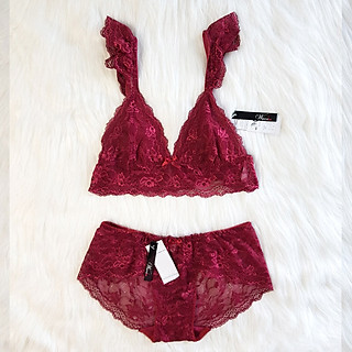 Nội y bộ wannabe, áo ngực bralette cao căp wannabe bor08 dây vai cánh tiên quần lưng vừa nữ tính gợi cảm