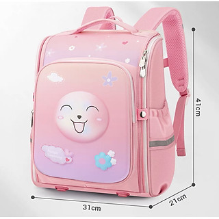 Balo Chống Gù Trẻ Em Mẫu Giáo Cấp 1 Đi Học Siêu Nhẹ, Ba lô Cặp Sách Hoạt Hình 3D Cho Bé Trai Bé Gái Siêu Dễ Thương