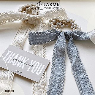 Dây cột tóc, dây buộc tóc nơ tiểu thư Hàn Quốc Larme accessories - K0033