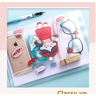 Túi đựng giấy a4  Classy nhựa PP in hình xinh xắn cute giá rẻ khóa bấm PK778