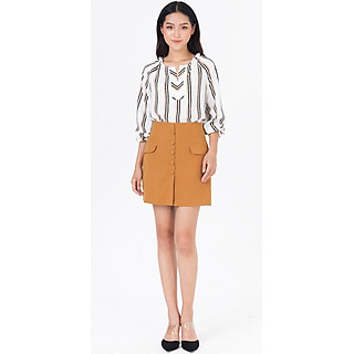 De Leah - Chân Váy Mini Cúc Trước