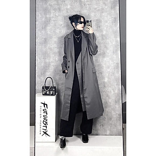 Áo Khoác Mangto Xám 2 Vạt Khuy Cực Chất FuturistiX AK177