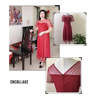 Đầm dự tiệc , Đầm ren lưới dáng xoè mã 280