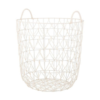 Giỏ đựng quần áo giặt BODEN khung nhựa PE bền chắc kiểu giả mây tre đan, có quai cầm tiện lợi | Index Livi