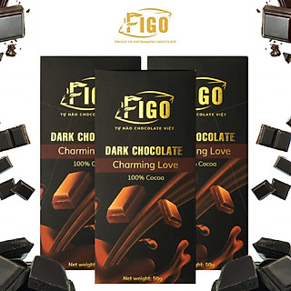 Kẹo Socola đen nguyên chất 100% cacao không đường 100g Figo