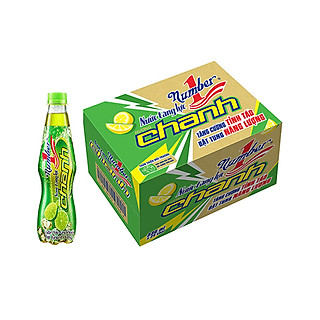 Thùng 24 chai Nước tăng lực Number 1 hương chanh chai PET 330 ml