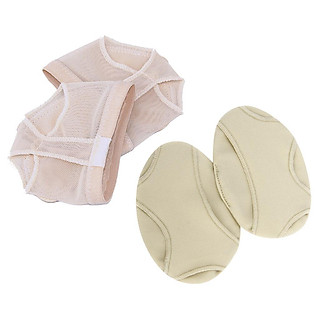 Footful Ballet/Belly Dance 2-Hole Foot Thong Socks +Gel Forefoot Cushion S