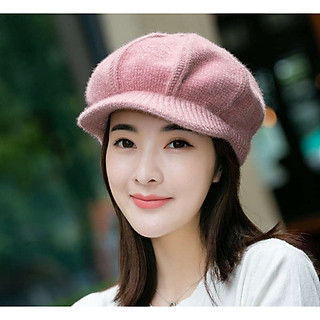 Mũ Len Nữ FOOTBALL Bere lông thỏ Nón Len Nữ Beret FOOTBALL thời trang Hàn Quốc - DONA21012101