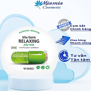 Mặt Nạ BNBG Xanh Lá Vita Genic Relaxing Jelly Mask Vitamin B Cấp Ẩm Hỗ Trợ Phục Hồi Da Hư Tổn 30ml [HỘP 10 MIẾNG]