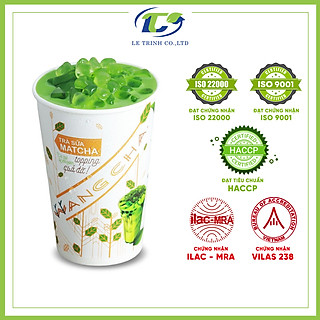 Ly Trà Sữa Wangcha vị Matcha cao cấp - Bột Trà Sữa Matcha thơm ngon có thạch 3Q ngọc trai thơm ngon đi kèm - Trà Sữa Vị Matcha tiện lợi, dễ sử dụng (100gr/ly)